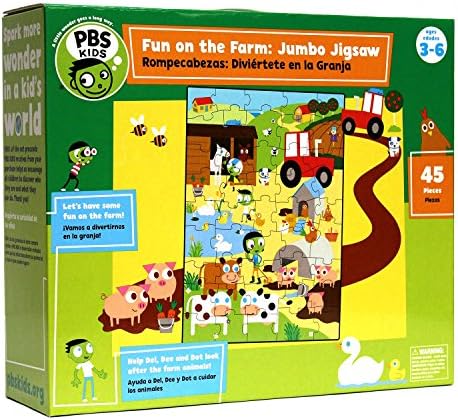 PBS Kids Fun on The Farm Jumbo Jigsaw Puzzle, 45 Piece