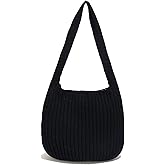 ENBEI Women's Crochet Tote Bag Knit Shoulder bag,Aesthetic Bag,Cute Eco-Friendly Tote for Travel,Daily Use,Gift Box Packaging