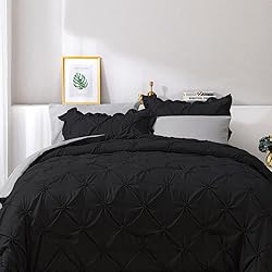 JOLLYVOGUE Black/Gray Bed in a Bag Comforter Set