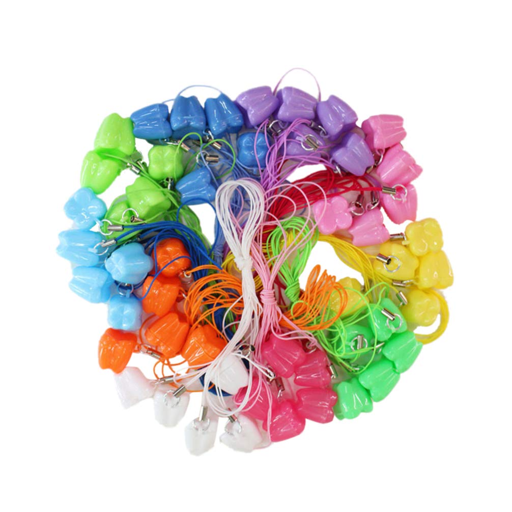TOYANDONA 20pcs Teeth Storage Box Milk Tooth Fairy Box Tooth Organizer with Necklace Keepsake Holder