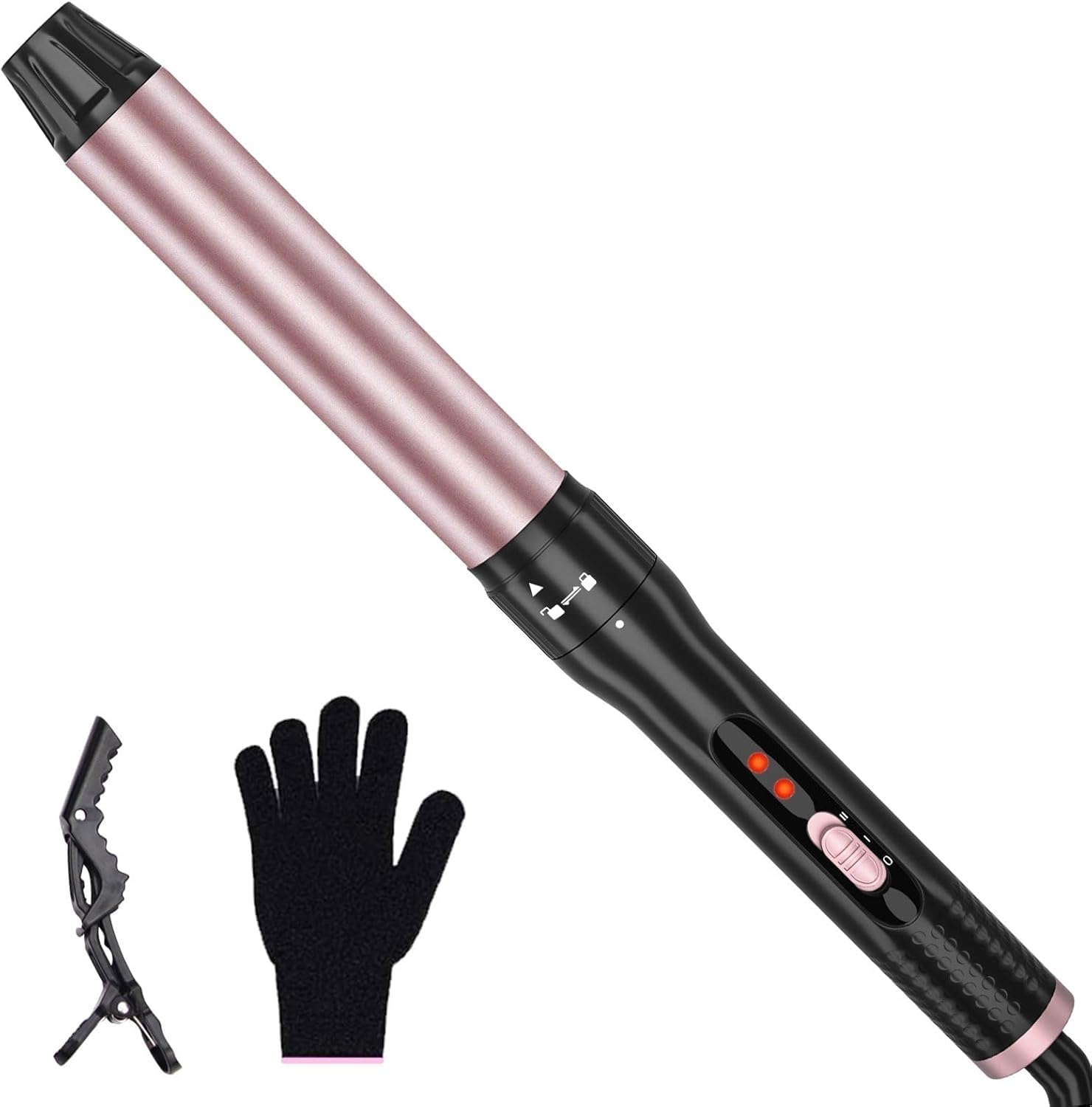 Photo 1 of 1.25 Inch Curling Iron, Curling Wand for Middle & Long Hair, Ceramic Barrel Curling Irons with Adjustable Temperature, Include Heat Resistant Glove
