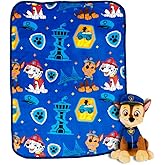 Paw Patrol Chase Kids Bedding Super Soft Plush Cuddle Pillow and Throw 2 Piece Set, 40 in x 50 in (Officially Licensed Product) by Franco