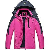 Pdbokew Women's Skiing Snowboarding Jackets Fleece Hood Mountain Snow Coat