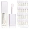 24pcs 5ml Empty white square lipgloss tubes bulk wholesale with big wand lipgloss containers…
