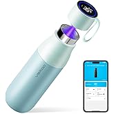 VSITOO 15oz Smart Self Cleaning Water Bottle,Insulated Water Bottle with Stainless Steel, BPA-Free, AI Self-Clean, 30-Day Battery, Magnetic Charging for Travel, Gym or Office, Blue