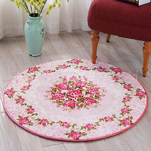 Sweetsky Round Circle Couch Sofa Rugs Carpets Cushion Tea Table Living Room Thicken Computer Chairs Cushion Rugs 100x100cm/39.37x39.37"