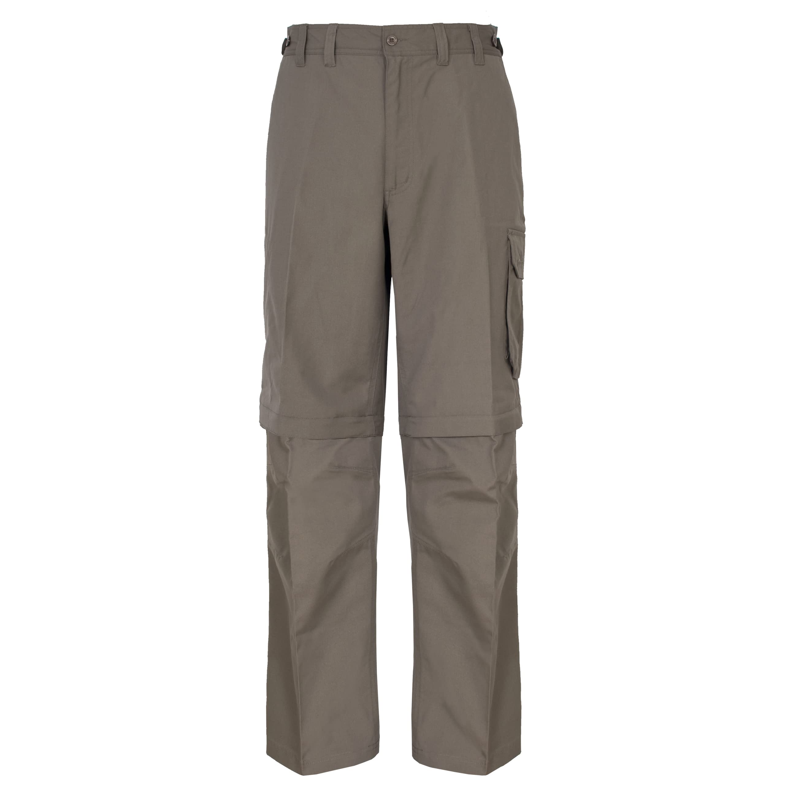 Trespass Mallik, Bark, XXL, Water Repellent Trousers with UV Protection & Zip-Off Legs for Men, XX-Large / 2X-Large / 2XL, Brown