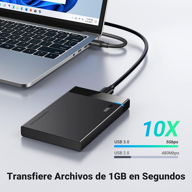 Caixa USB 3.0 de 2,5" com UASP 5Gbps