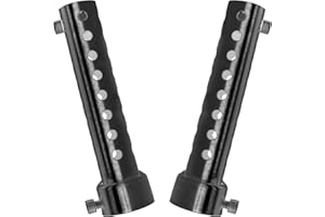Amavoler 2 Pcs Motorcycle Exhaust Silencer Motorbike Muffler Insert Baffle Silencer Universal (black-35mm,2Pcs)