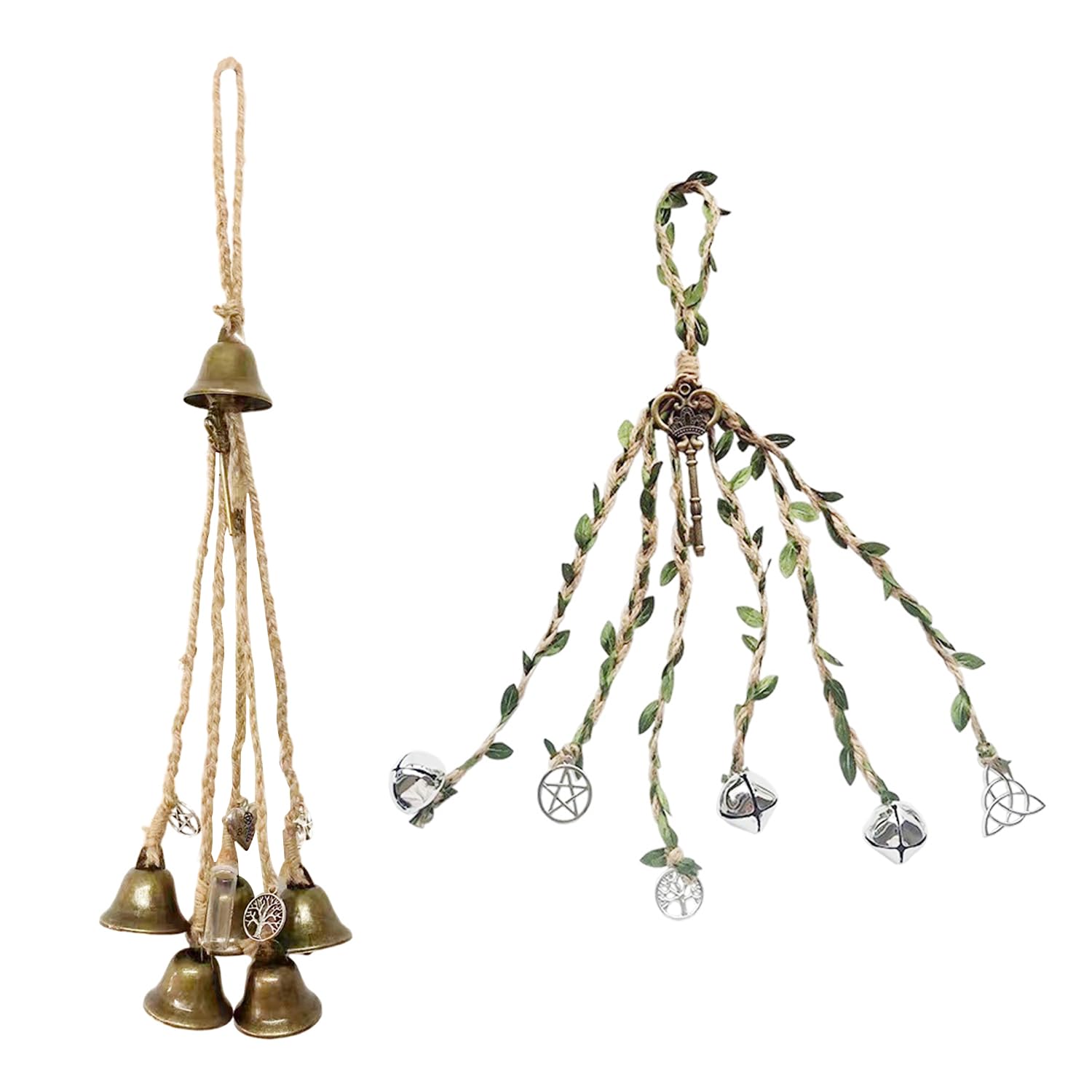 2 Pieces Garden Wind Chimes, Outdoor Hanging Wind Chimes, Window Decoration Wind Chimes, Wall Hanging Wind Chimes, Home Decoration Wind Chimes, Witch Bells
