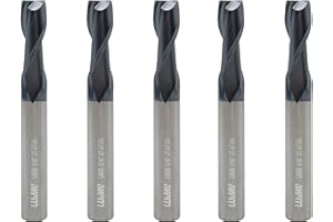 LU&MN Carbide Square End Mill - 2 Flute - 5/16"-2T (5 Piece, 5/16") - for Milling Alloy Steels, Hardened Steel, Metal & More – Mill Bits Sets for DIYers & Professionals
