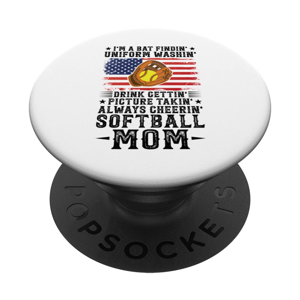 I'm a bat findin washin' softball mom softball PopSockets Swappable PopGrip