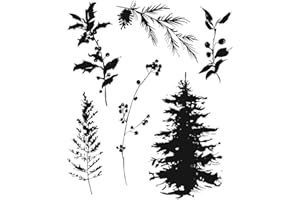 Tim Holtz – Lot de tampons Anon Cling RBBR WNTR WATR2, aquarelle d'hiver 2