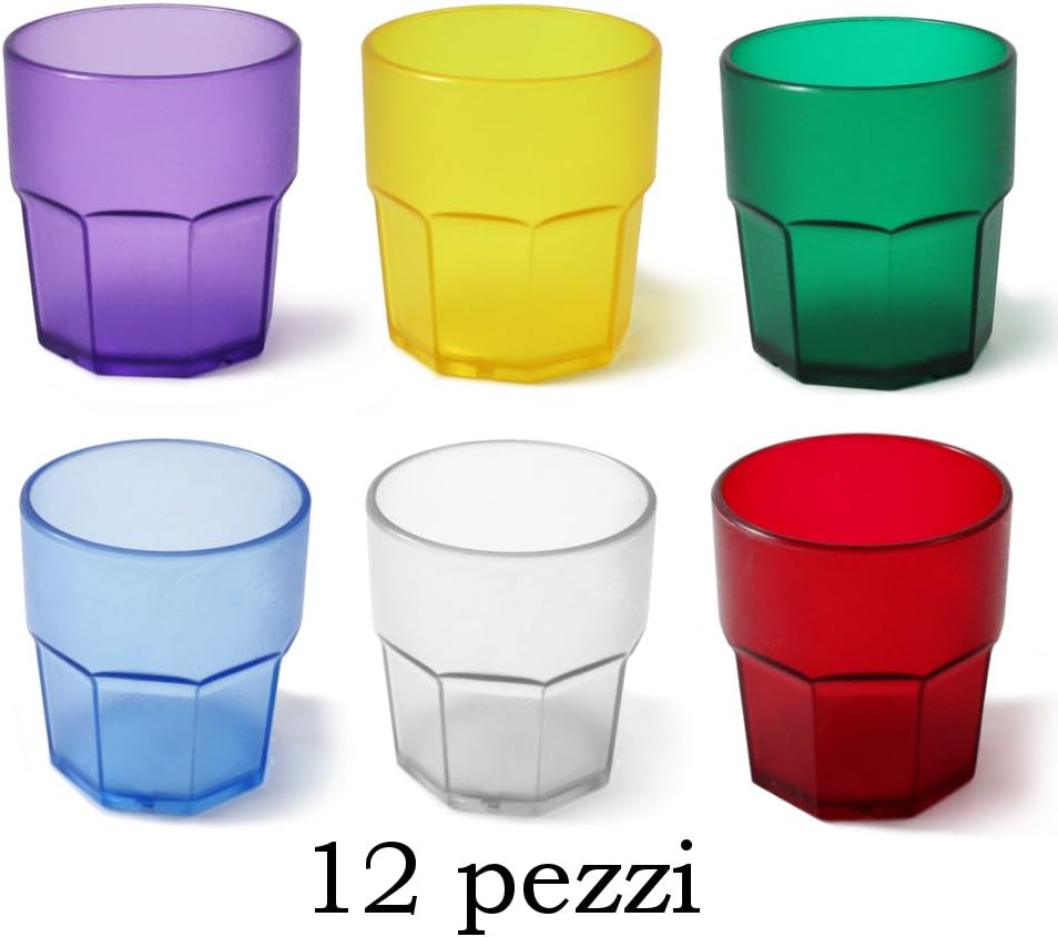 CARTAFFINI T28000MX12 Jars, Polycarbonate, Multi-Color, 12 Units