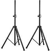 Howonder Heavy Duty Speaker Stand, PA Speaker Stand,Speaker Tripod Stand, Adjustable Height from 44 to 72 Inches，Hold up to 150lbs, HD-300 (2 Packs Black)