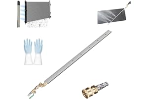 GROLOMO Portable Pressure Radiator Cleaning Wand,2025 New Car Radiator Cleaning Tool,24''Radiator Flush and Cleaner Tool with Tips & Quick Couplers,Trucks,Rv Radiators (rod+connection)