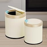 2Pack Automatic Bathroom Trash Can, Touchless Motion Sensor Garbage Can with Lid, Smart Dog Proof Trash Bin, Plastic Wastebas
