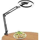 Bialeire 10" Overhead Ring Light with Phone Mount, Upgraded 360° Ring Light with Stand, 3 Color Modes for Video Recording, TikTok, YouTube, Cooking & Zoom, Camera, Universal for iPhone/Android