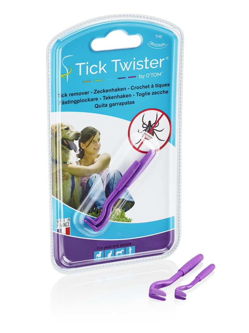 Tick Twister® Set of 2 Tick Removers – Removes Ticks from Dogs, Cats, Horses and People – Original Tick Tick Remover – Made in France (Purple)