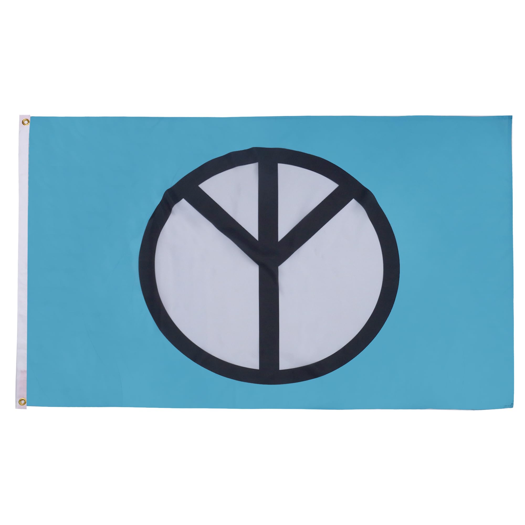 AZ FLAG - Peace Symbol Blue Flag - 2x3 Ft - 100D Polyester Peaceful Banner with Two Metal Grommets - Fade Resistant - Vivid Colors - 2' x 3' Feet - 90x60 Cm