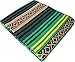 El Paso Designs Hippie Blanket Classic Mexican Style Falsa Stripe Pattern in Vivid Peyote Colors. Throw, Bed, Tapestry, or Yoga Blanket. Hand Woven Acrylic, 57