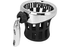 Drink Holder, KIMISS Motorcycle Handlebar Drink Cup Holder　Mount Aluminum Rubber Water Cup Holder for Gold Wing