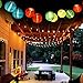 HQOON Globe String Lights with Mini Nylon Lantern, LED Fairy Decorative Lights, 3 AA Battery Operated (not included), 2 Lighting Modes, 10ft/3m, 20 Led Bulbs and Lanterns Ideal for Indoor and Outdoor
