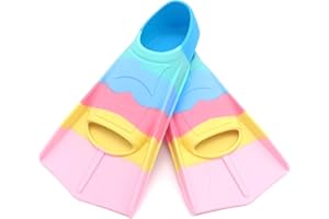 Gugmoy Kids Swim Fins,Comfortable Silicone Flippers for Swimming and Diving,Size Suitable Beginners Kids Girls Boys Adults