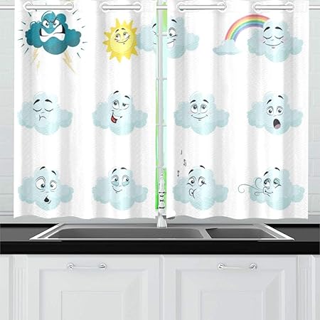 Amazon Com Yumoing Set Cartoon Clouds Emotions Collection Cute