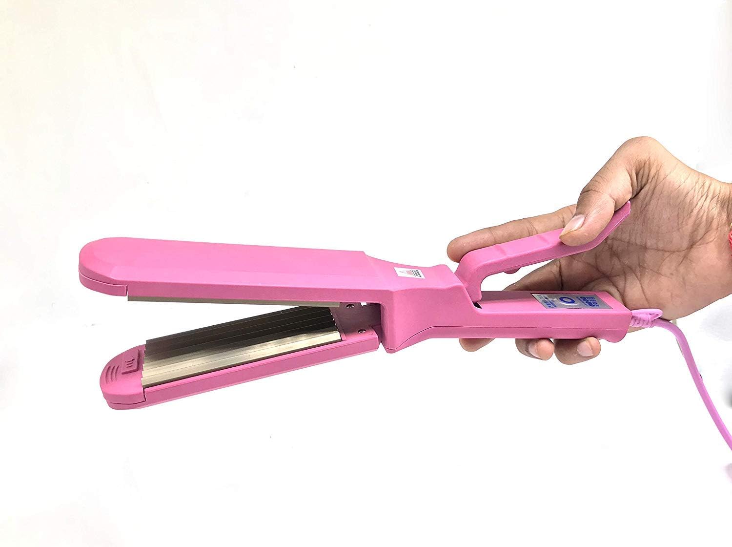 PAMIRATE- Professional Flat Hair Crimper Crimping Iron Curler Electric Hair Styler(Pink)