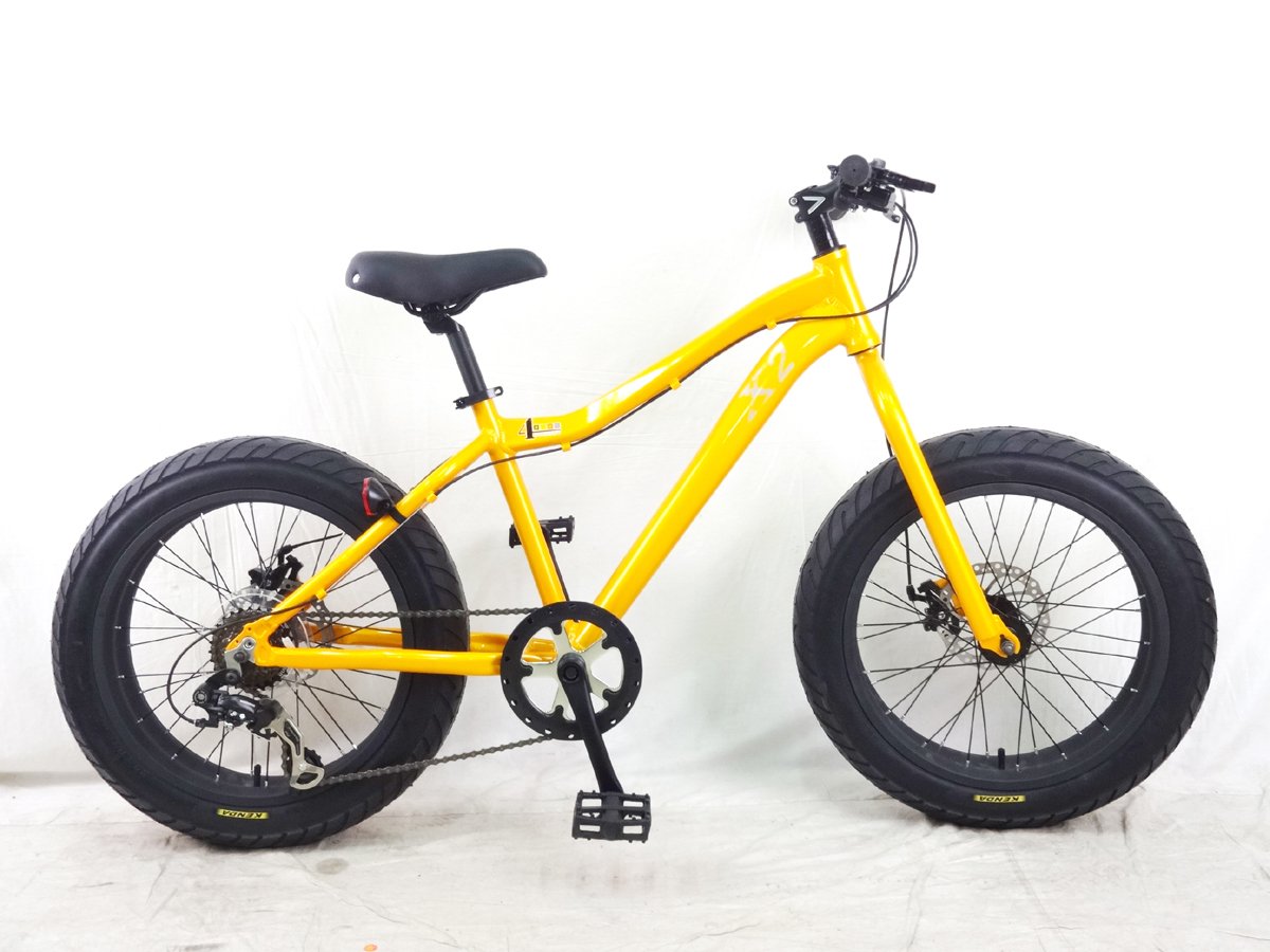 最安値に挑戦! BLUEPOINT-X2 20inchミニベロ ファットバイク イエロー