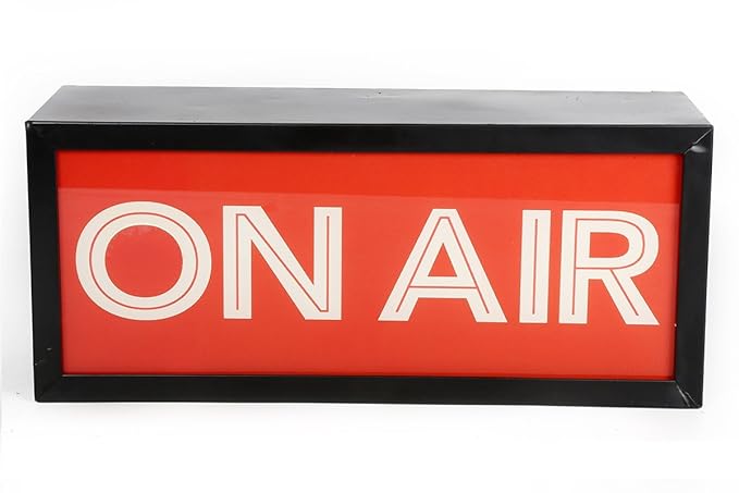 'Schild mit'On Air aus Glas – Rot von 37 cm