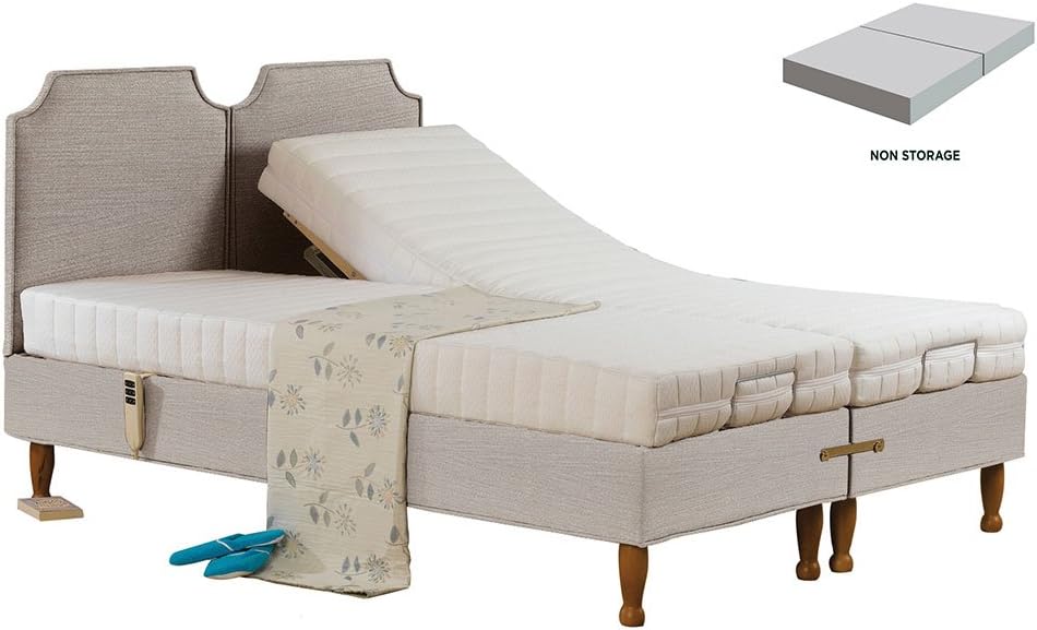 Furniture Expressions Sweet Dreams Fontwell Adjustable Bed Platform Top Non Storage 5FT King Size Casino Crush - Angora