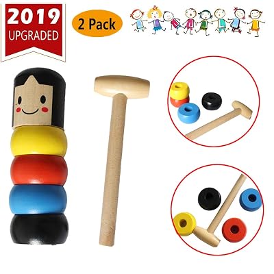 debieborahtoys Halloween Christmas Wooden Man Magic Toy Magic Tricks Funny Toys Unbreakable Wooden Man Magic Toys for Kids