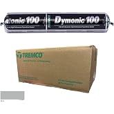Tremco Gray Dymonic 100 High-Performance, High-Movement Single-Component, Polyurethane Sealant 20.3 fl/oz Sausages (965712C-385), Case of 15