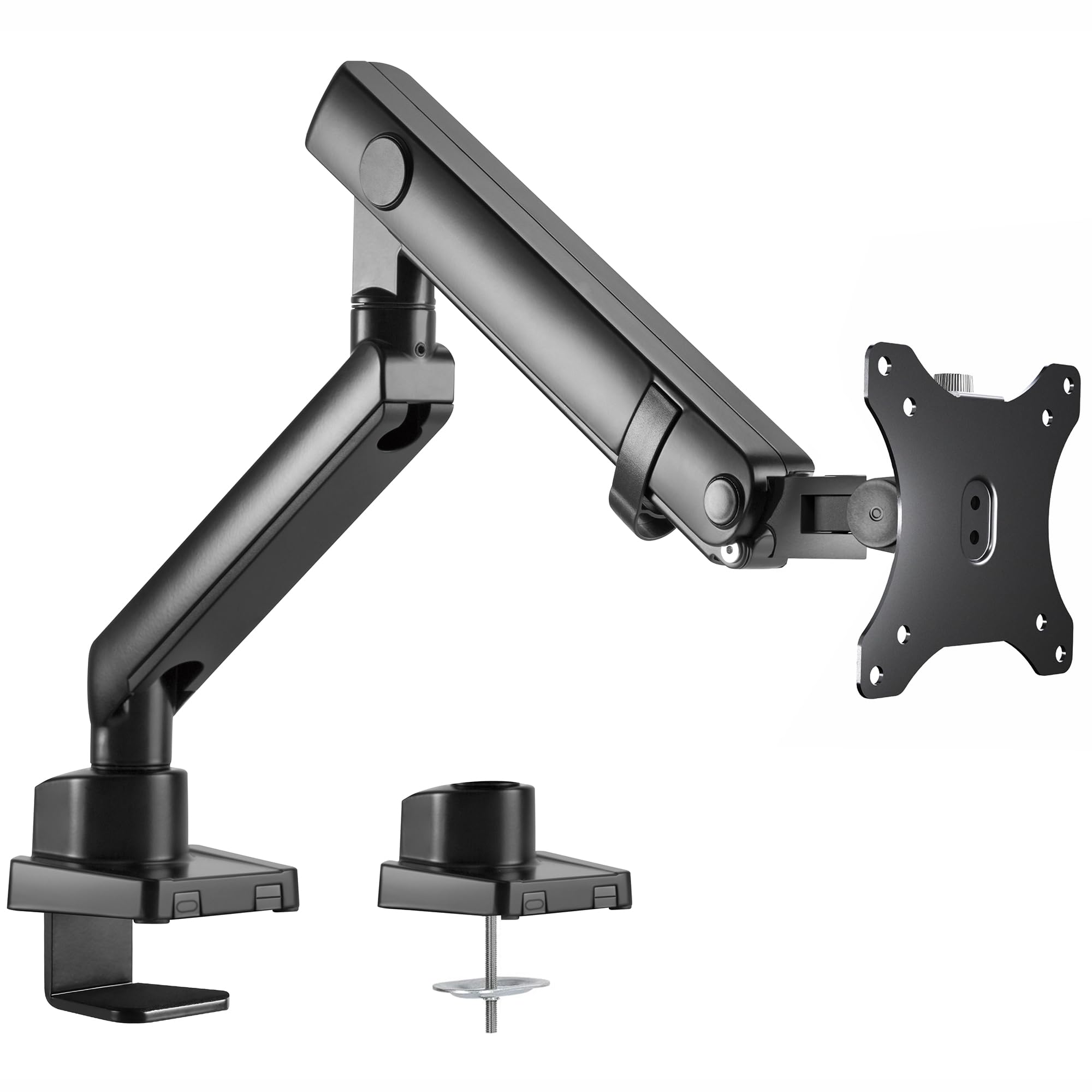 VIVO Premium Aluminum Full Motion Single Monitor Desk Mount Stand with Lift Engine Arm, Fits Screens up to 32 inches, STAND-V101BB