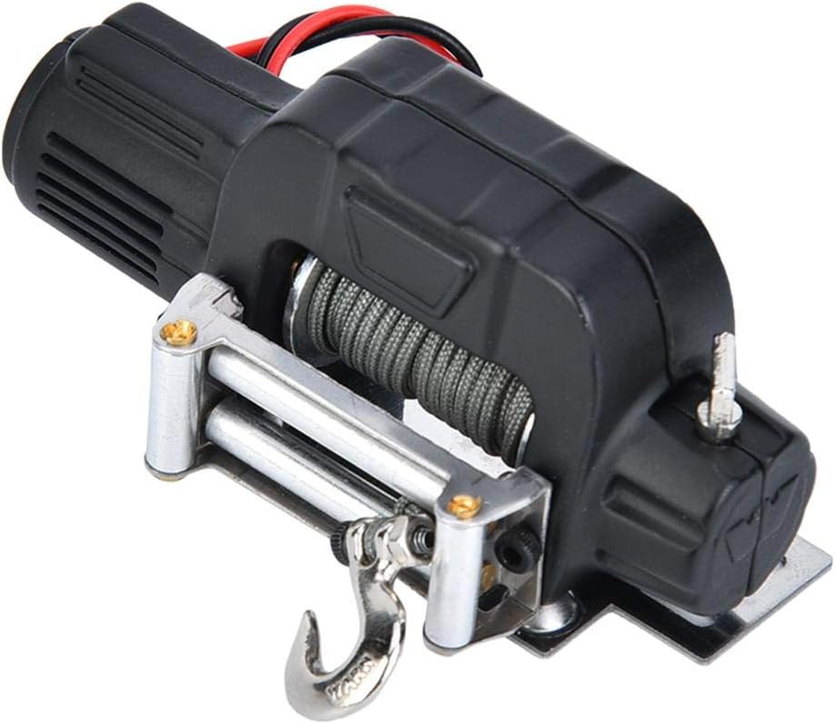Tbest RC Electric Winch, Wireless RC Crawler Winch with Controller Box, Screws, Nuts, Sticker(Black) - Image 4