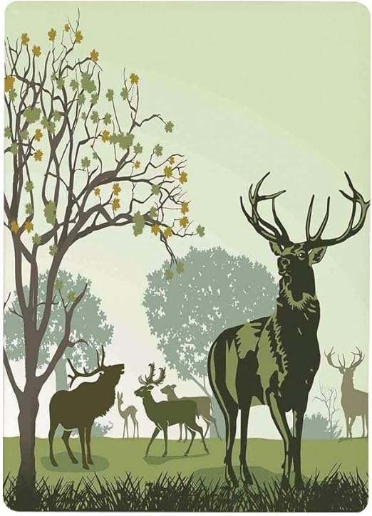 Amazon 壁紙 絵画風ポスター はがせるシール式 アントラーズの装飾 公園 世界自然遺産の森林地域のトナカイの鹿 野生動物 50x80cm 景色 森林と小道 森林浴 新緑 散歩道 目の保養 癒し 気分転換 建築用壁紙 耐候性塗料 ウォールステッカー オンライン通販