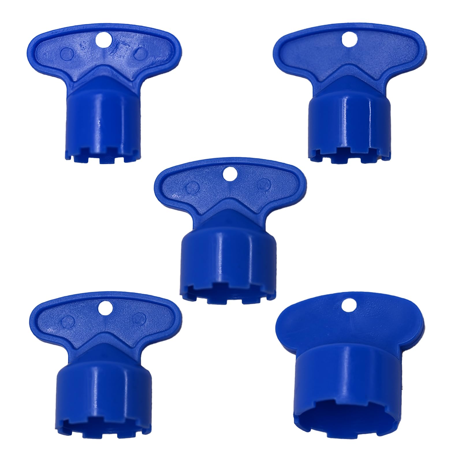 5 Pack (5Size) Faucet Aerator Key Removal Wrench Tool with M16.5, 18.5, 21.5, 22.5, 24 Recessed Aerator Key Sink Aerator Wrenches for Cache Aerators Blue