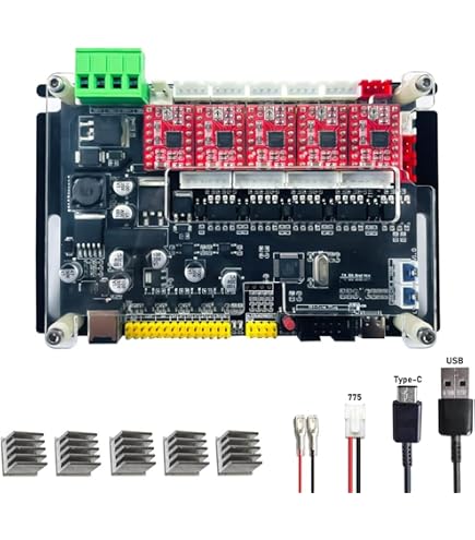 thumbnail image 2 of LUNYEE New CNC 4-Axis Stepper Motor Controller Board – 32 Bit GRBL Driver With Offline Control, For Milling Machine 2 of 5