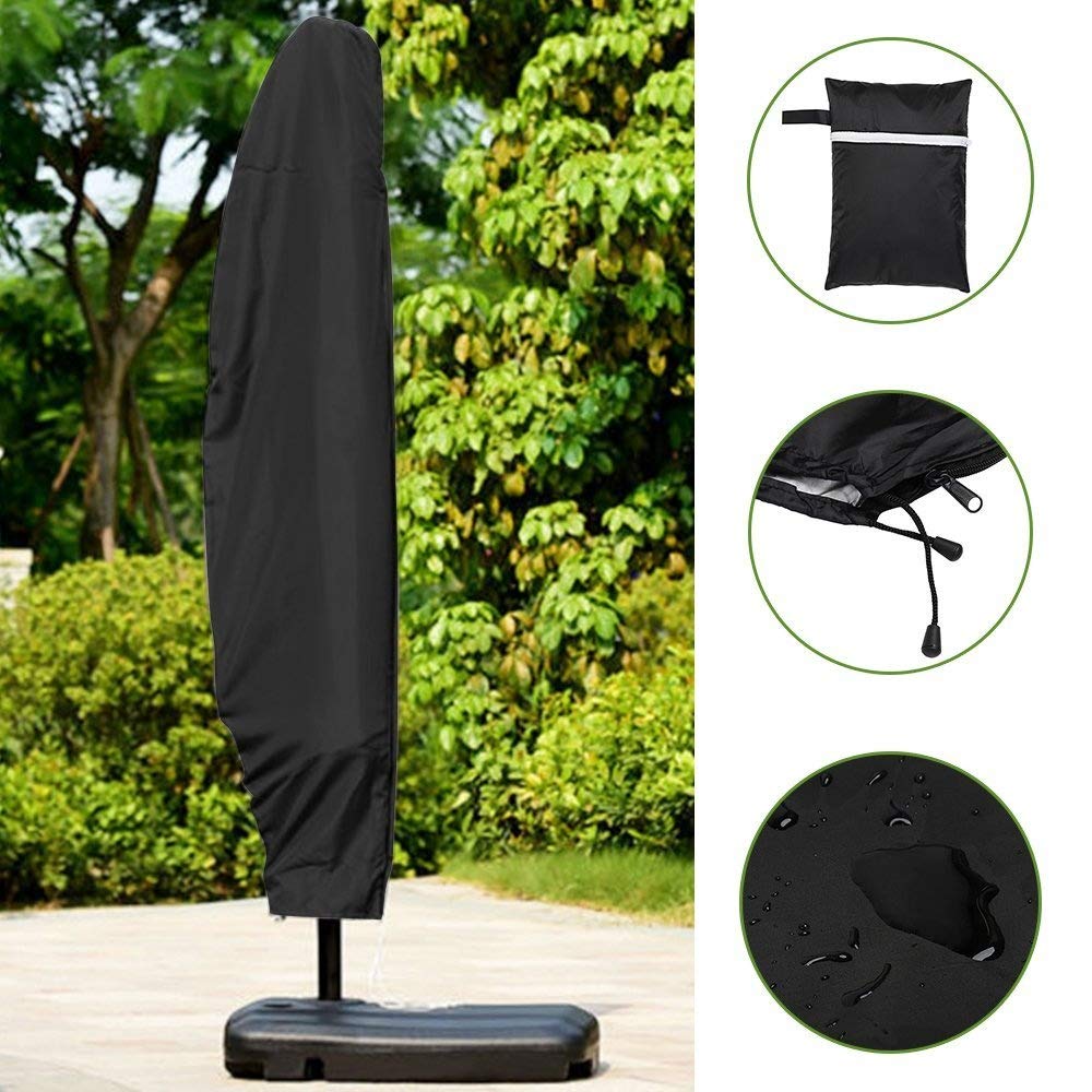 Umbrella Covers Patio Lawn Garden Scorpiuse Patio Offset Umbrella Cover With Zipper Waterproof Fits 9ft To 11ft Cantilever Parasol Outdoor Banana Umbrellas