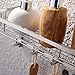 KES Bathroom Shelf, Shower Shelf for Small Bathroom (14 Inch Rectangular Brushed Stainless Steel) with Towel Hook Hanger Wall Mount, A2128-2