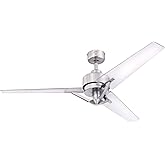 Westinghouse 7225500 Julien, Modern Industrial Ceiling Fan with Remote Control, 54 Inch, Brushed Nickel Finish