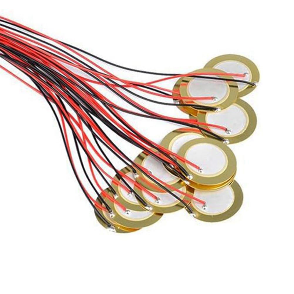 Hapihom 15pcs Piezo Pickup 20mm Piezo Amplifiers Discs With 10" Leads Contact Microphone Trigger Sound For Acoustic Guitar show