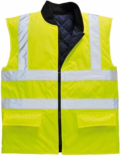 Portwest Hi-Vis Reversible Bodywarmer Yellow L S469YERL EN ISO 20471 CE