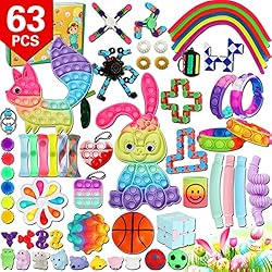 63 pcs Fidget Toy Packs, Sensory Fidget Toys Set
