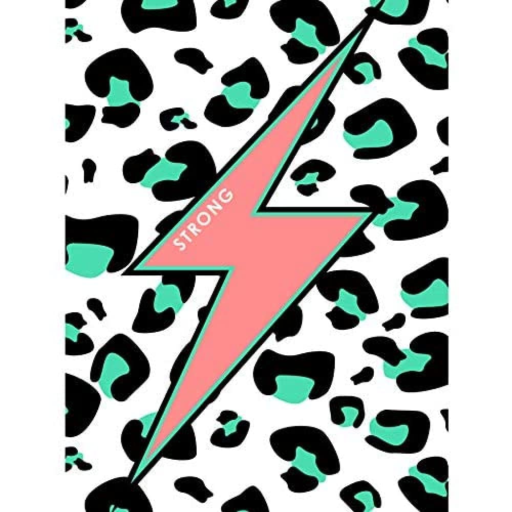 Wee Blue Coo Leopard Coral And Green Strong Reverse Unframed Art Print Poster Wall Decor 12x16 inch