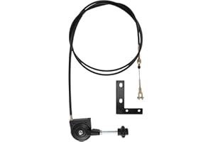 Partuto 2.5M 8.2FT Excavator Throttle Control Cable with Mounting Bracket for EX230, Manual Flexible Throttle Control Wire wi