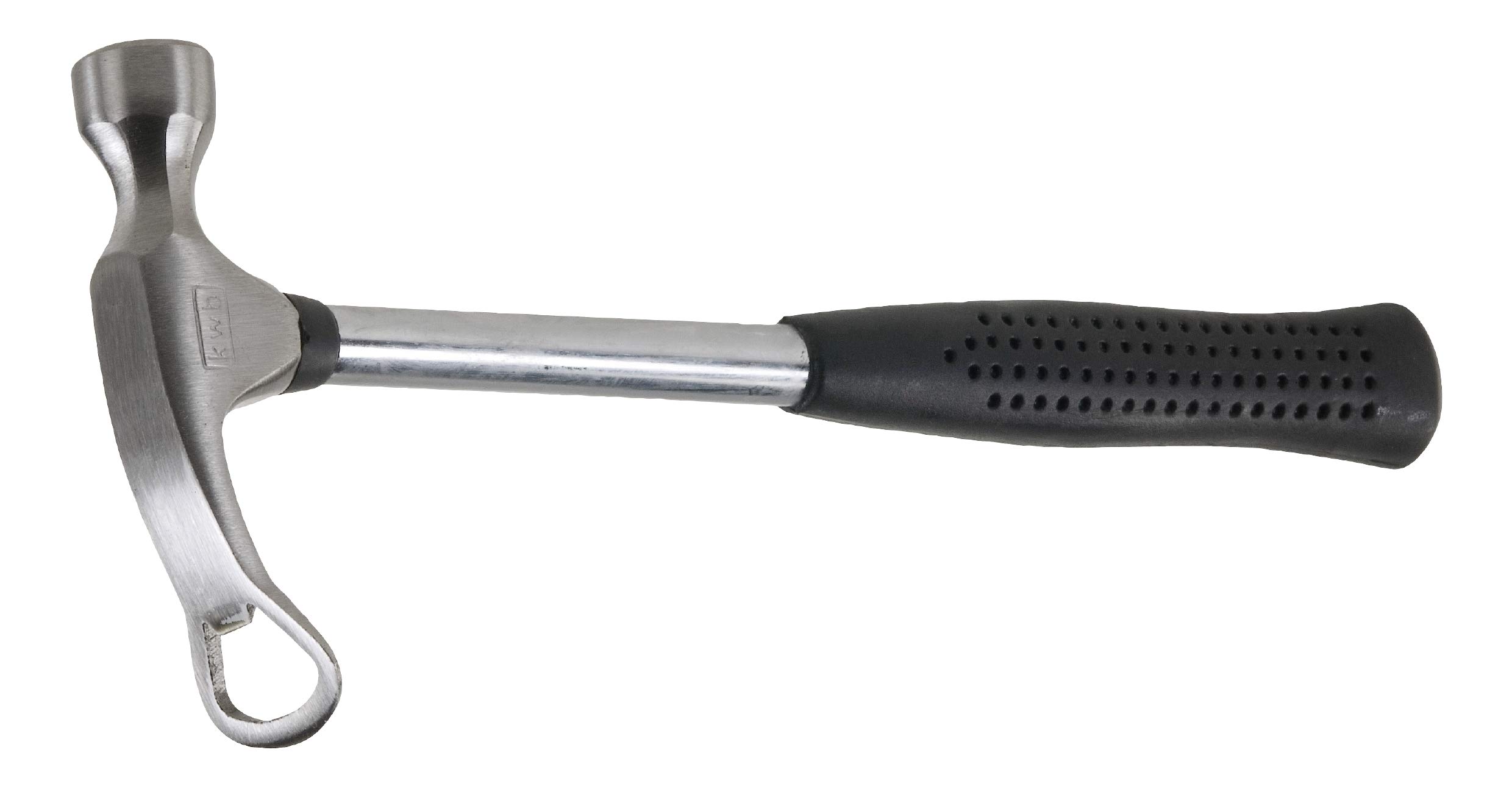 kwb 445992 Hammer with Beer Opener, Cap Lifter, Ideal as a Gift for Men, with Rubber Handle