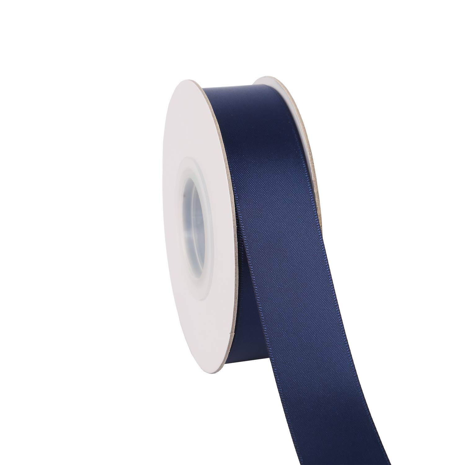Ribbonitlux 25mm Wide Double Face Satin Ribbon 22 Meters (370-Navy, Set for Gift Wrapping, Party Decor, Sewing Applications, Wedding and Craft